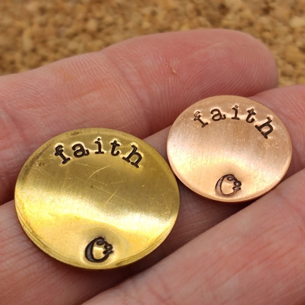 5/$21 🦉 O2 ORIGAMI OWL GOLD OR ROSE GOLD FAITH PLATE FOR LIVING LOCKETS - Picture 2 of 5